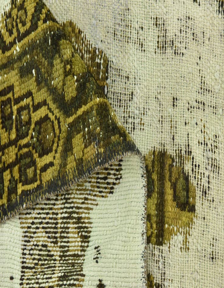 Detail image of  6' x 8' 9  Hand Knotted Ultra Vintage Persian Wool Rug