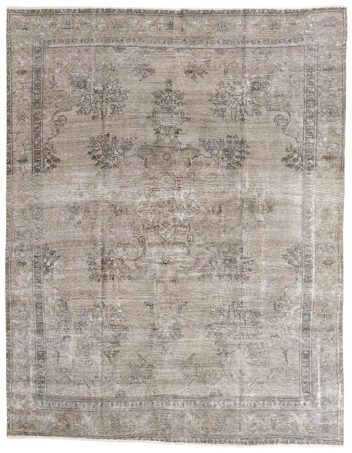  9' 2 x 12' 6  Hand Knotted Ultra Vintage Persian W...