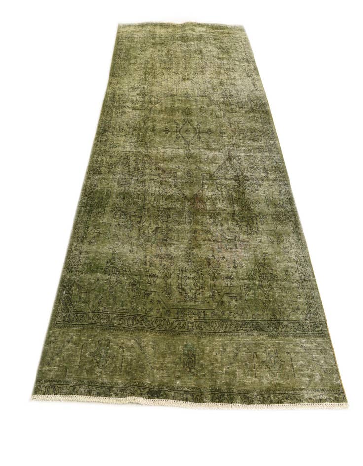 Detail image of  5' 2 x 9' 10  Hand Knotted Ultra Vintage Persian Wool Rug