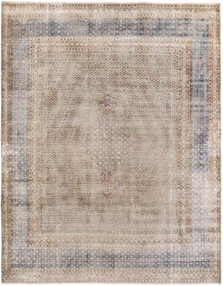 7' 8 x 10' 4  Hand Knotted Ultra Vintage Persian W...