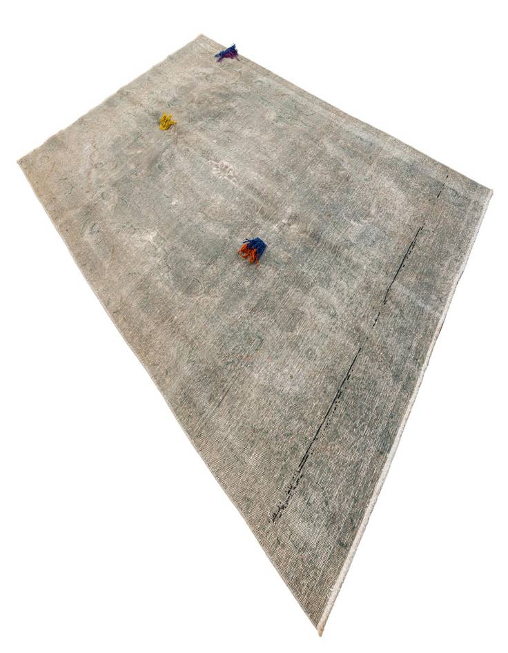 Detail image of  6' 1 x 9' 1  Hand Knotted Ultra Vintage Persian Wool Rug