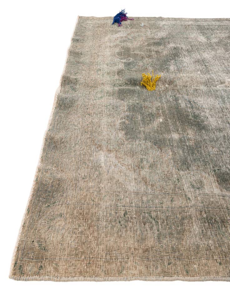 Detail image of  6' 1 x 9' 1  Hand Knotted Ultra Vintage Persian Wool Rug