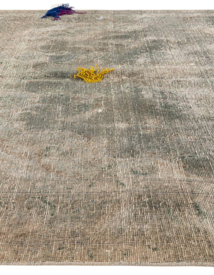 Detail image of  6' 1 x 9' 1  Hand Knotted Ultra Vintage Persian Wool Rug