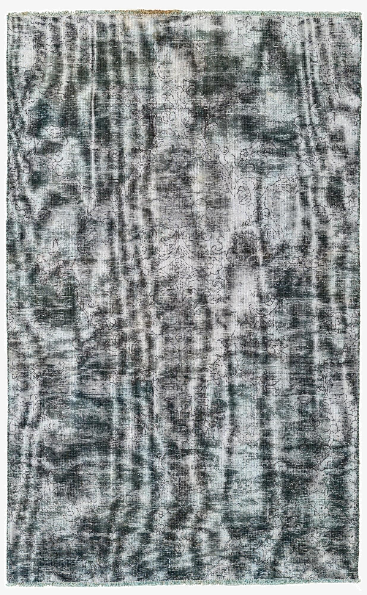  4' 1 x 6' 7  Hand Knotted Ultra Vintage Persian Wool Rug