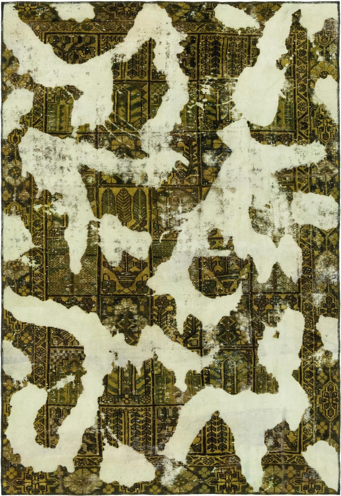  6' x 8' 9  Hand Knotted Ultra Vintage Persian Wool Rug