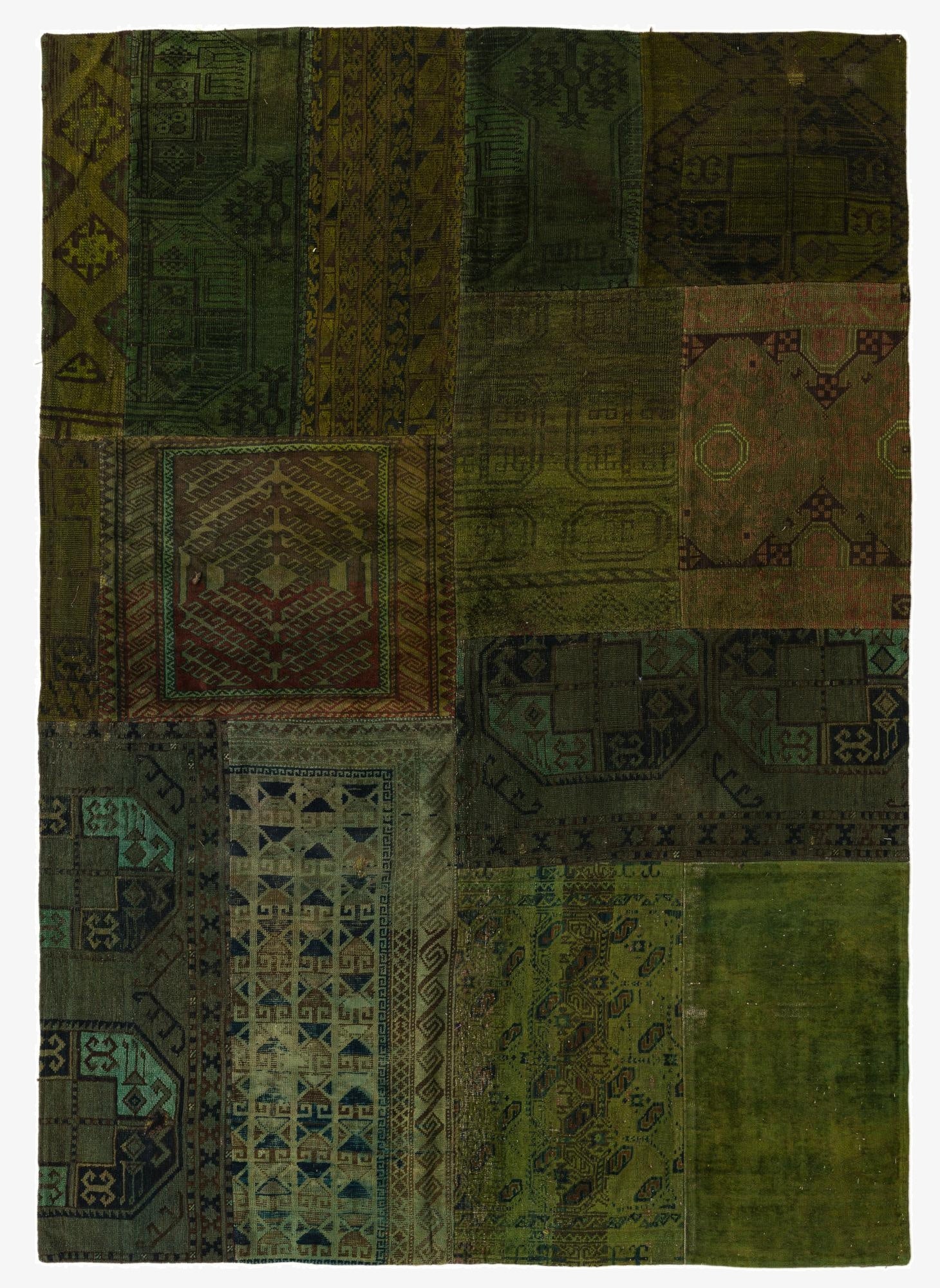  5' 10 x 8' 2  Hand Knotted Ultra Vintage Persian Wool Rug