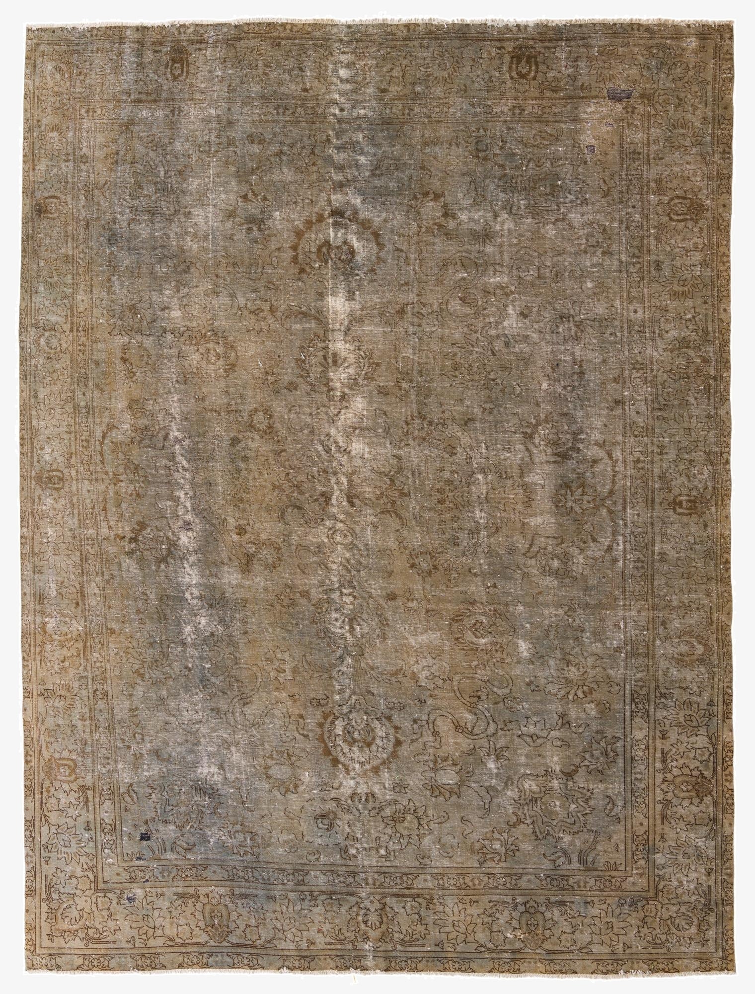  9' 3 x 12' 7  Hand Knotted Ultra Vintage Persian Wool Rug