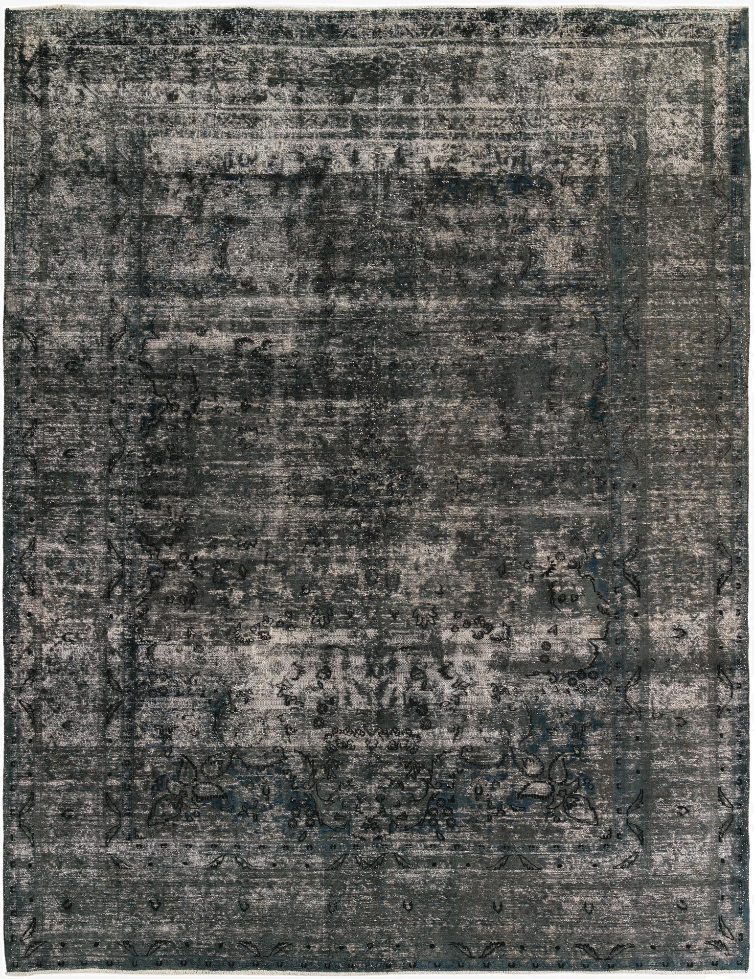  9' 6 x 12' 5  Hand Knotted Ultra Vintage Persian Wool Rug