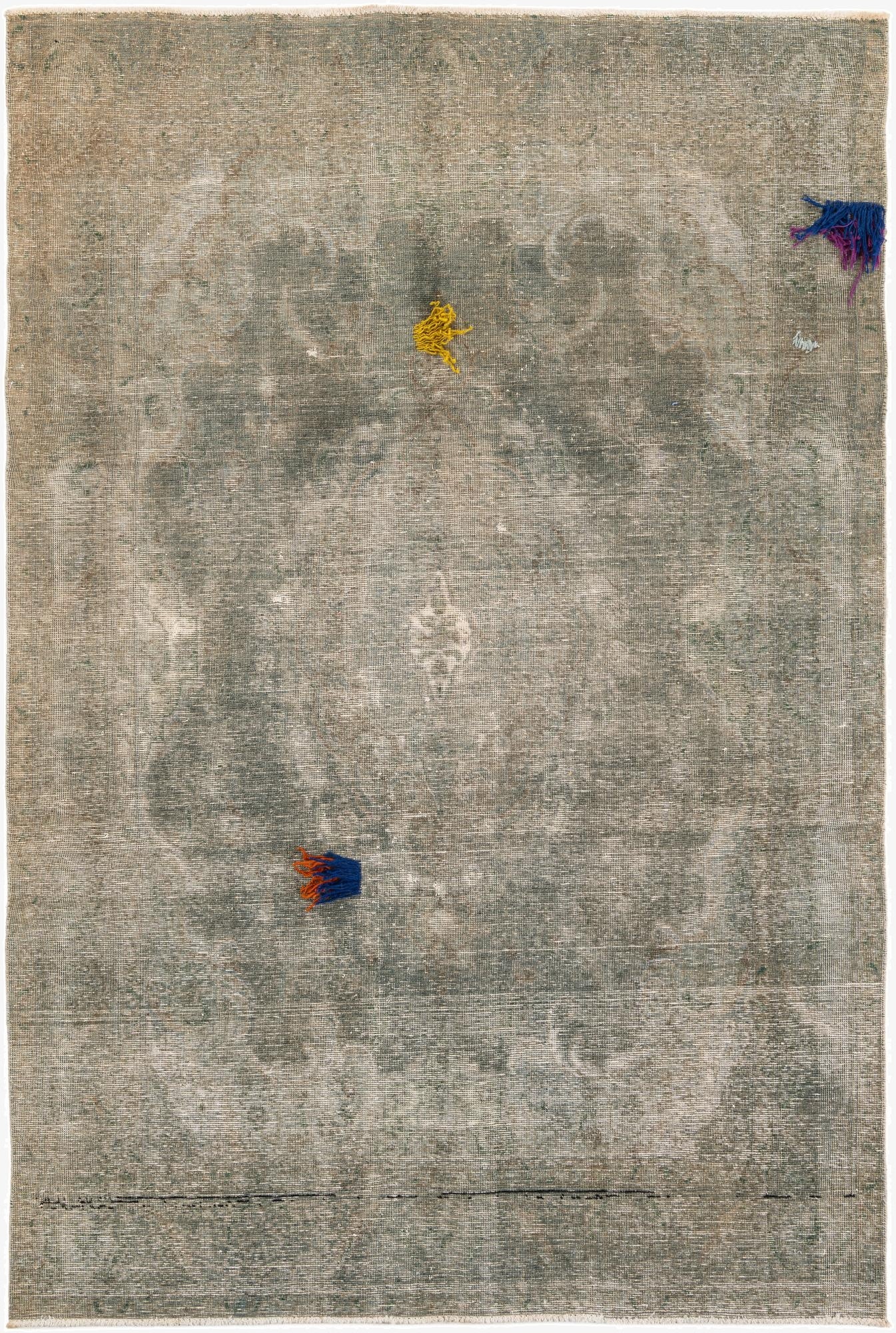  6' 1 x 9' 1  Hand Knotted Ultra Vintage Persian Wool Rug