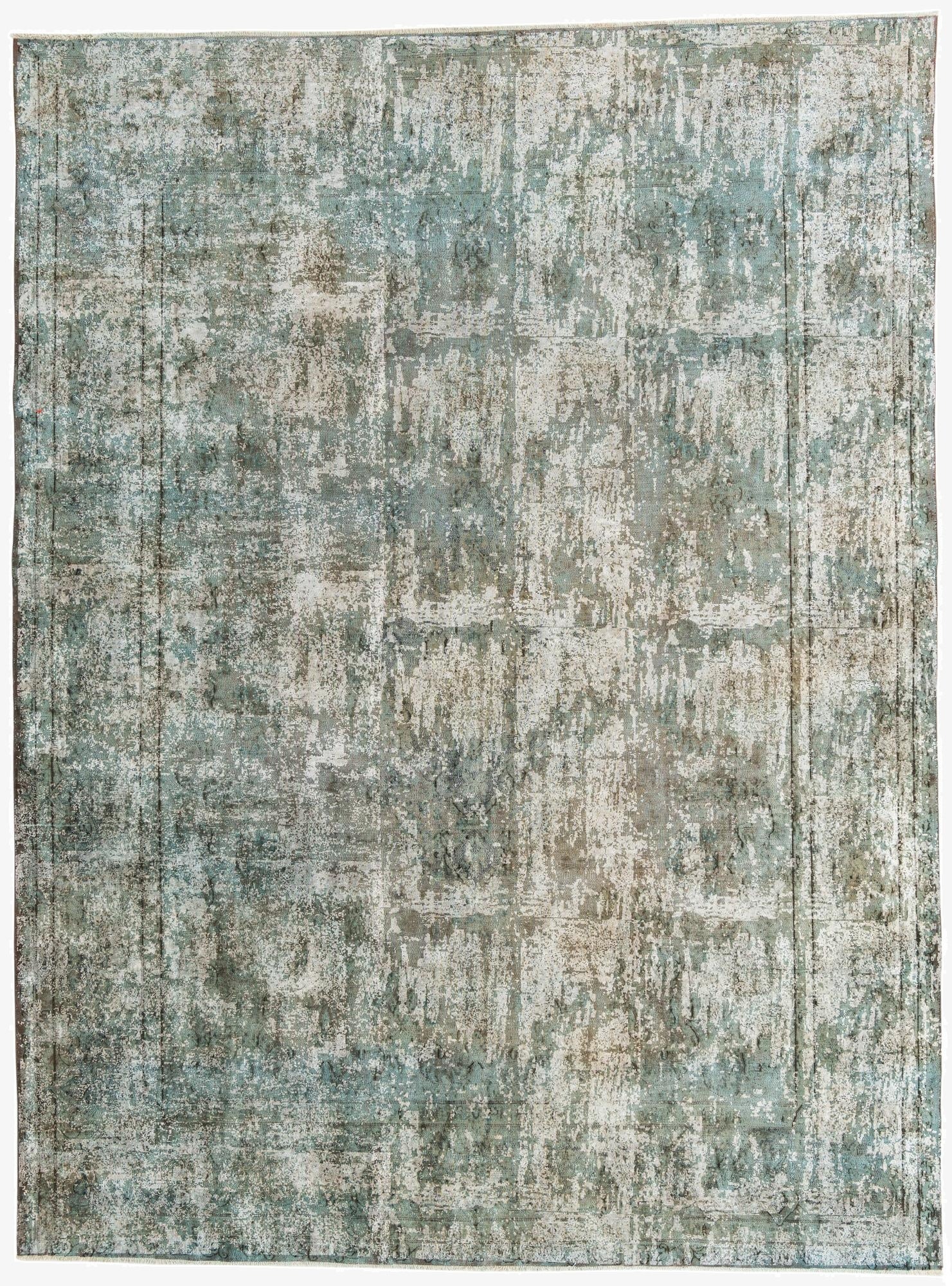  9' 7 x 12' 10  Hand Knotted Ultra Vintage Persian Wool Rug