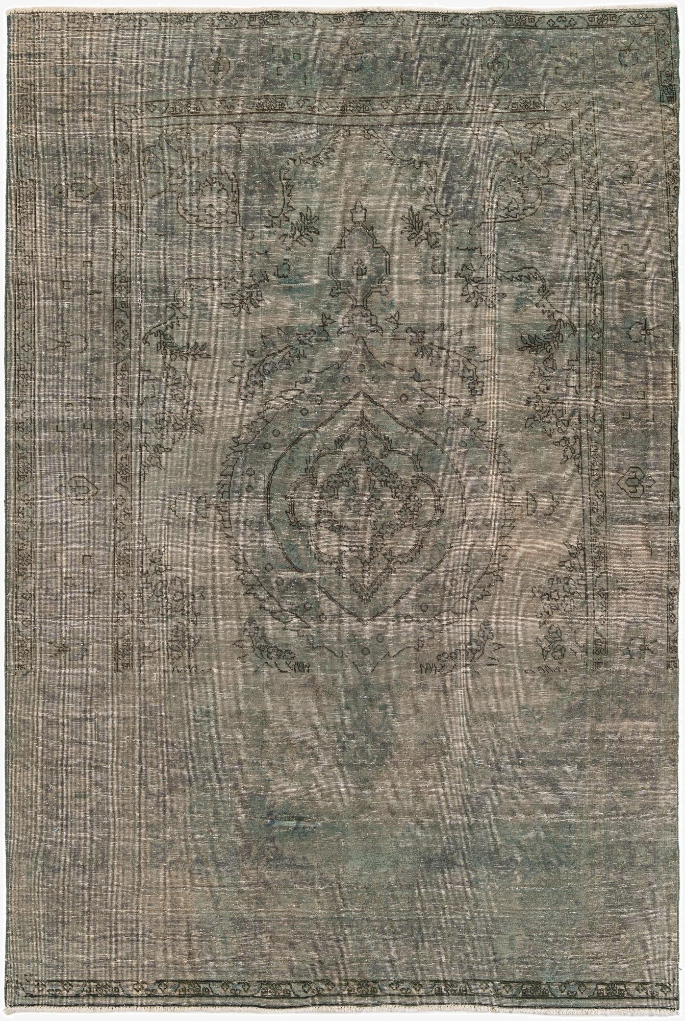  6' 5 x 9' 5  Hand Knotted Ultra Vintage Persian Wool Rug