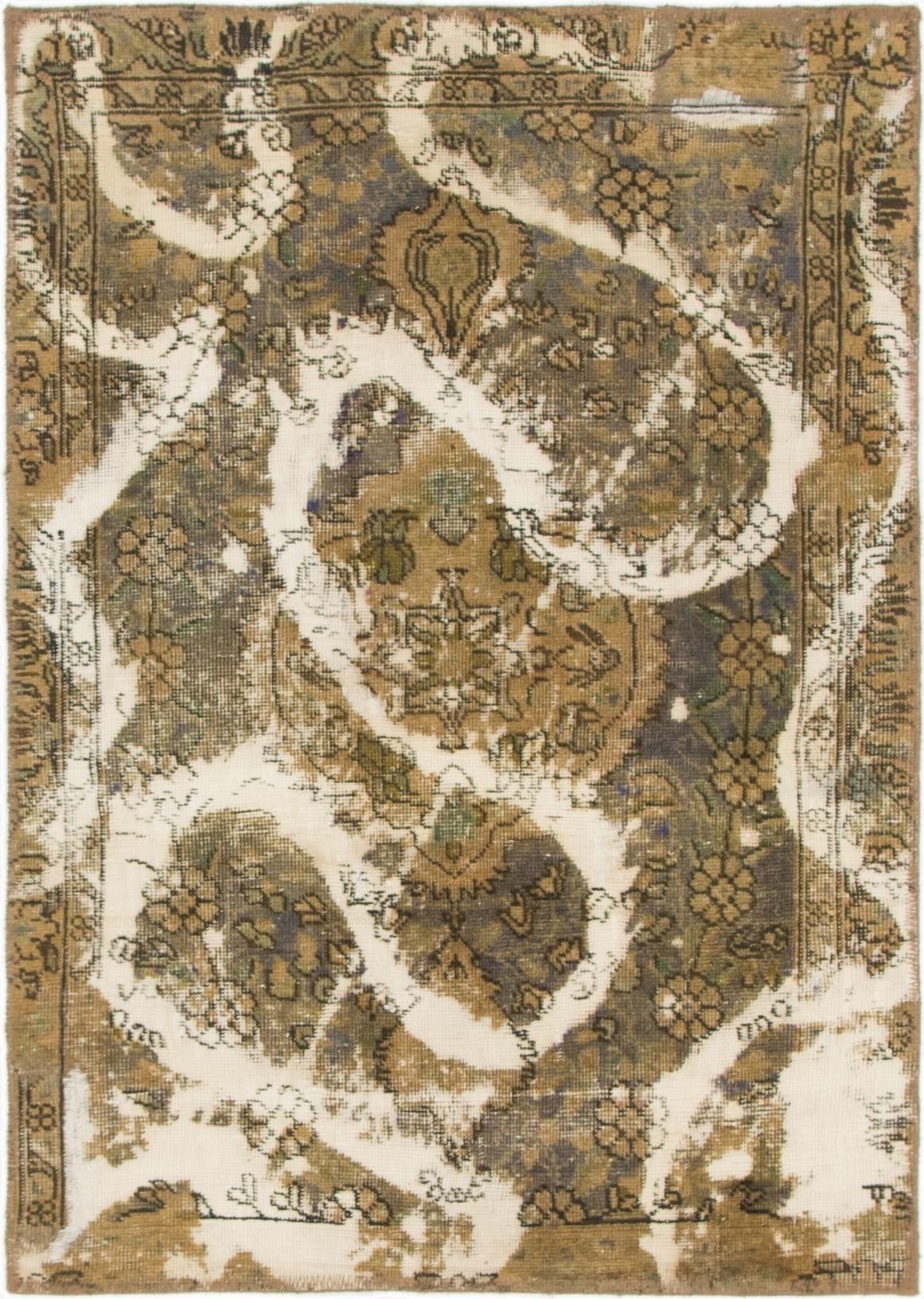  3' x 4' 2  Hand Knotted Ultra Vintage Persian Wool Rug