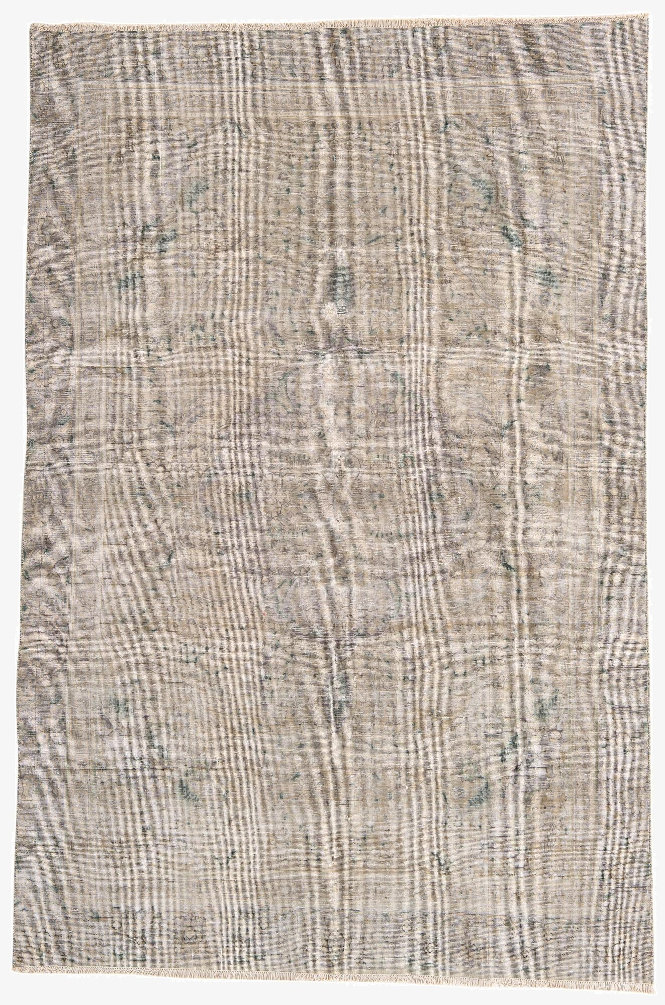  5' 9 x 8' 8  Hand Knotted Ultra Vintage Persian Wool Rug