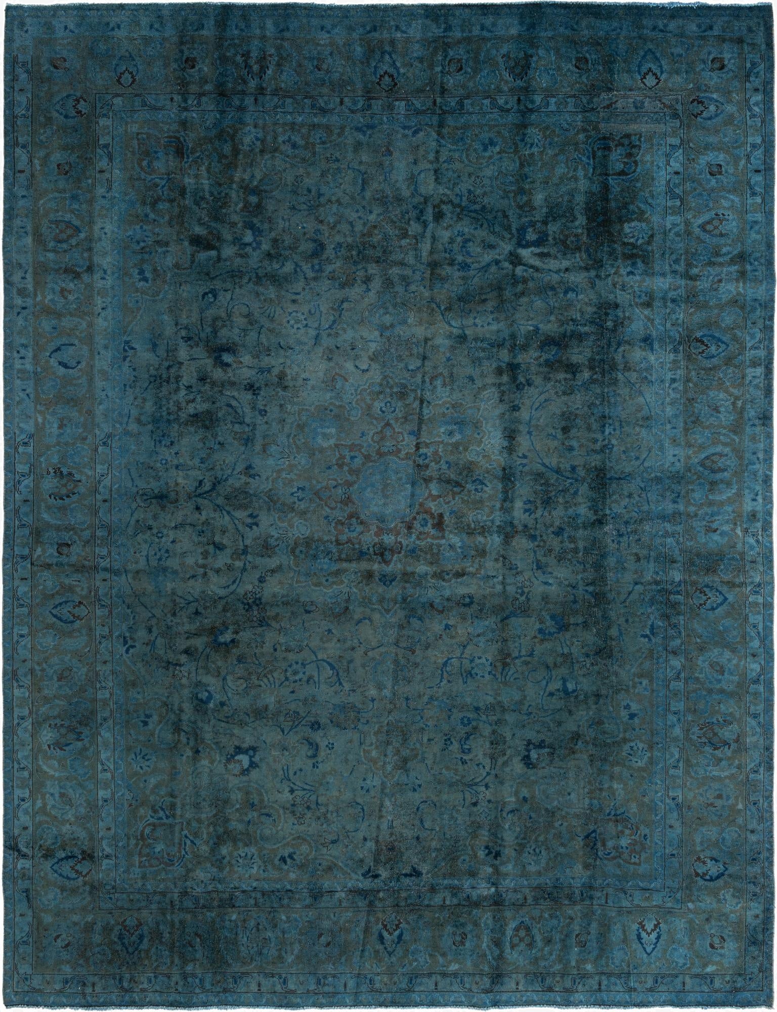  9' 7 x 12' 3  Hand Knotted Ultra Vintage Persian Wool Rug