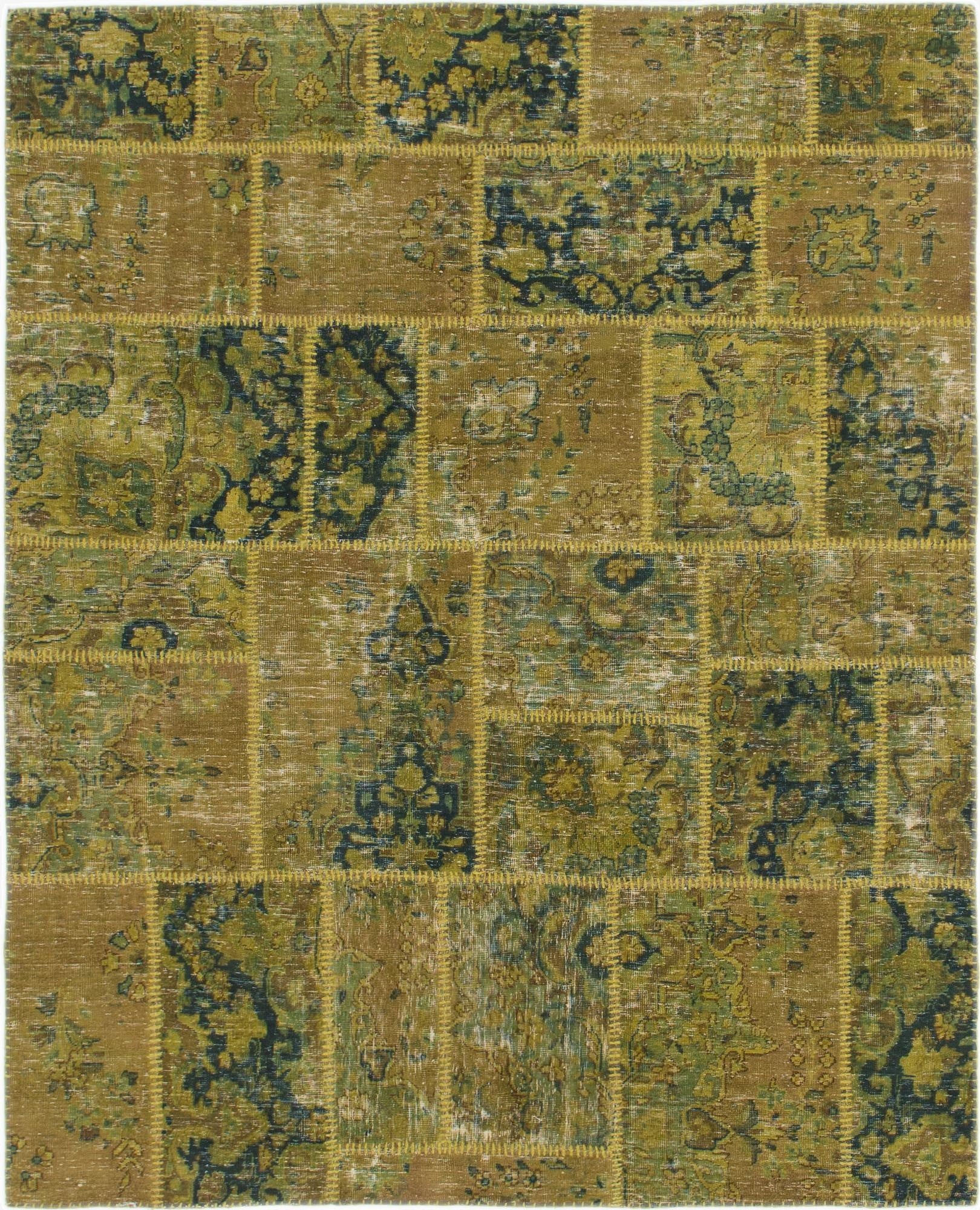  5' 8 x 7'  Hand Knotted Ultra Vintage Persian Wool Rug