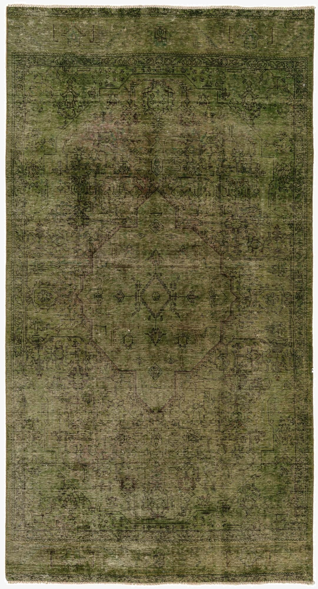  5' 2 x 9' 10  Hand Knotted Ultra Vintage Persian Wool Rug