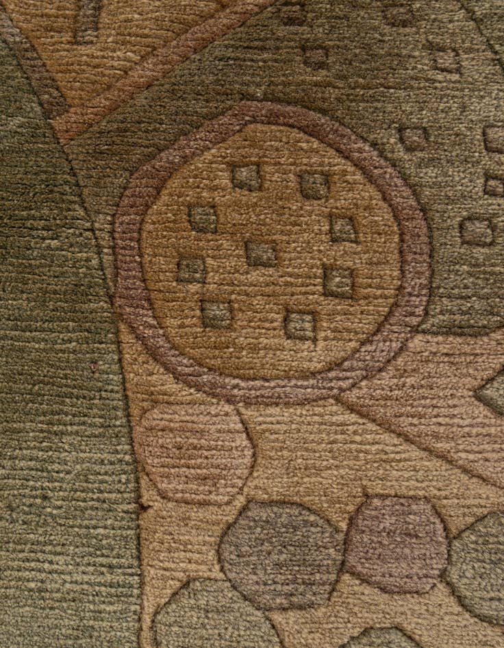 Detail image of  7' 2 x 7' 3  Hand Knotted Nepal Wool Round Rug