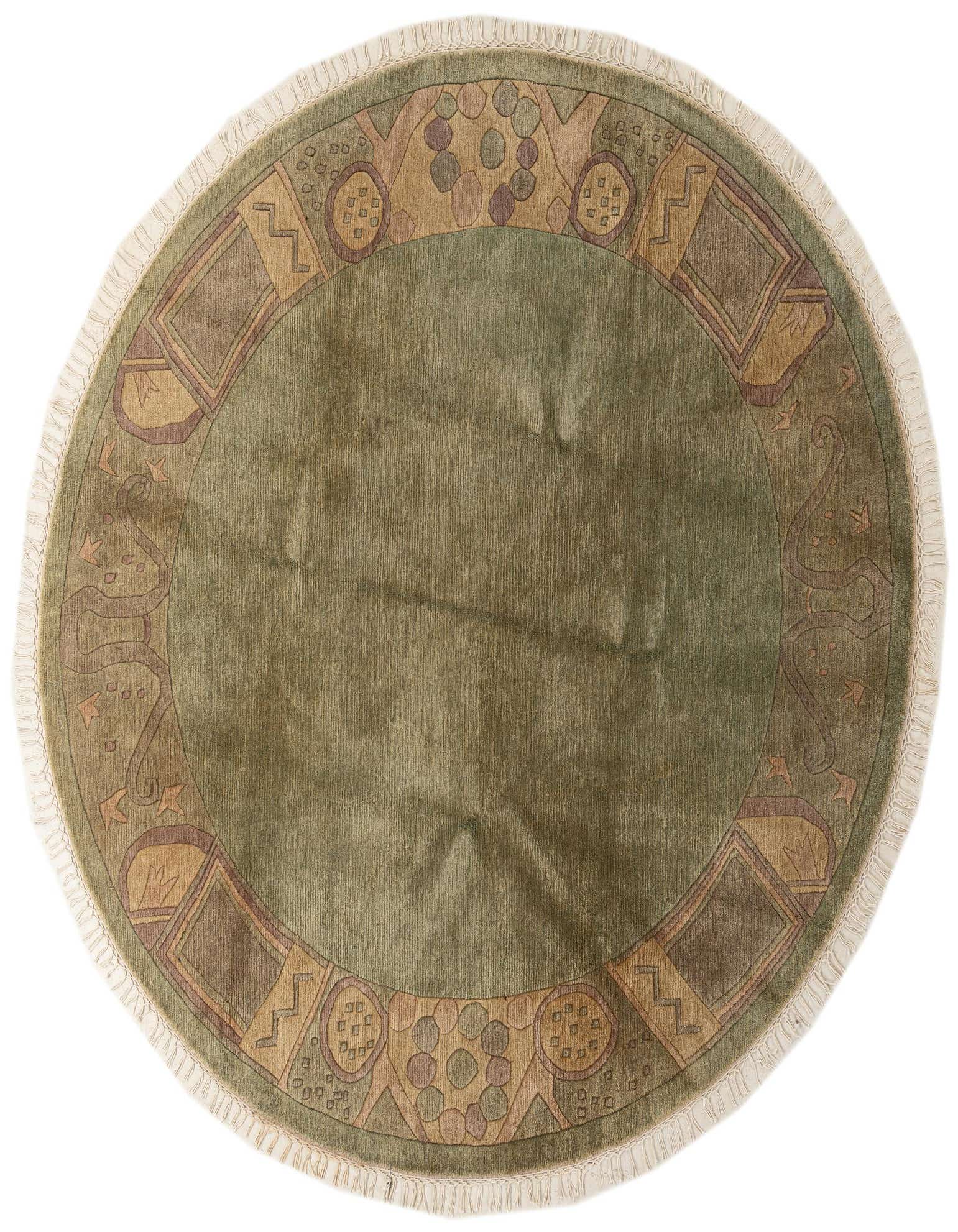 Primary image  7' 2 x 7' 3  Hand Knotted Nepal Wool Round Rug