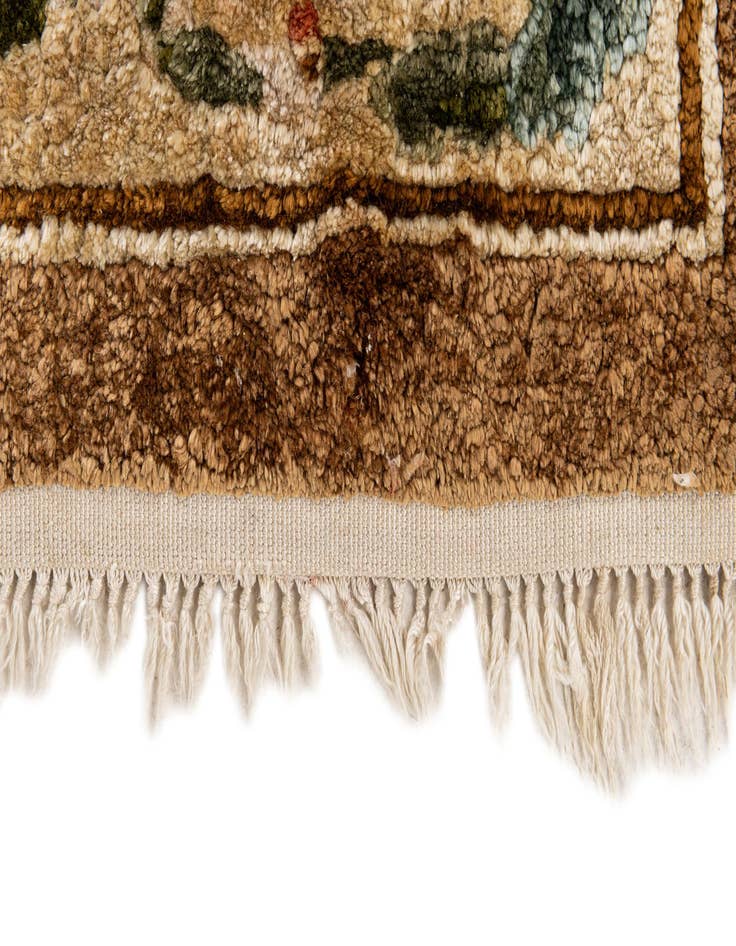Detail image of  2' 1 x 4' 1  Hand Knotted Antique Finish Oriental Runner Rug
