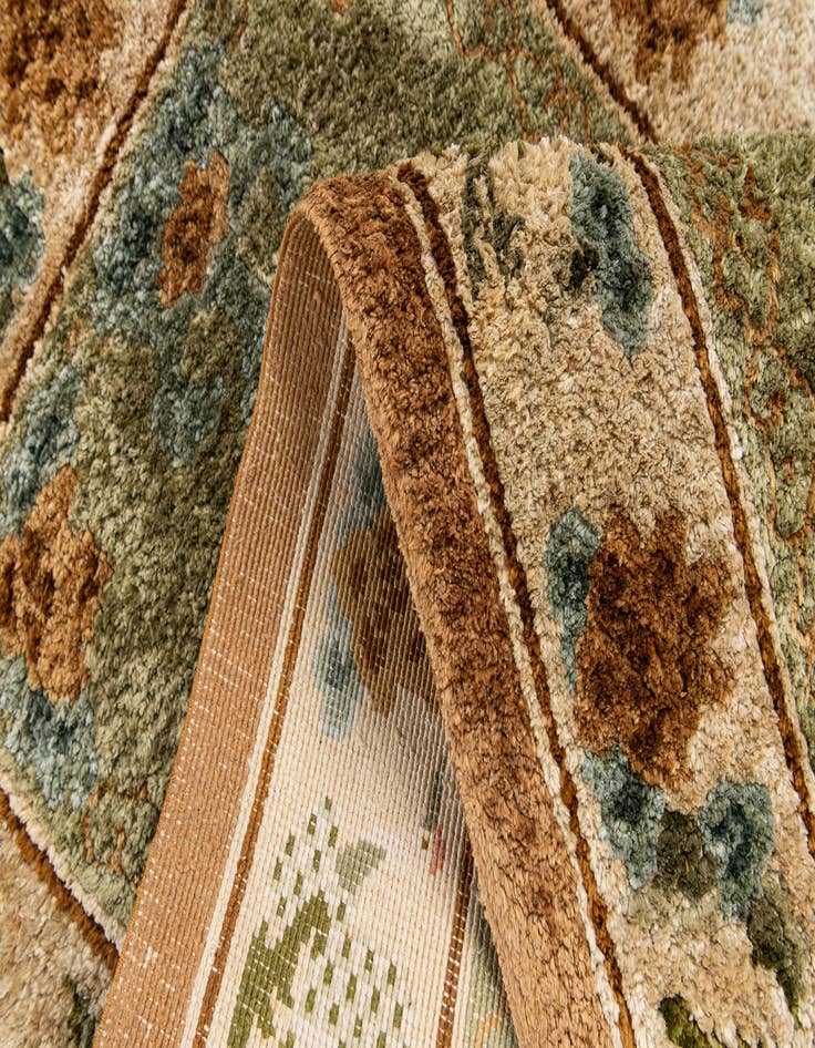 Detail image of  2' 1 x 4' 1  Hand Knotted Antique Finish Oriental Runner Rug