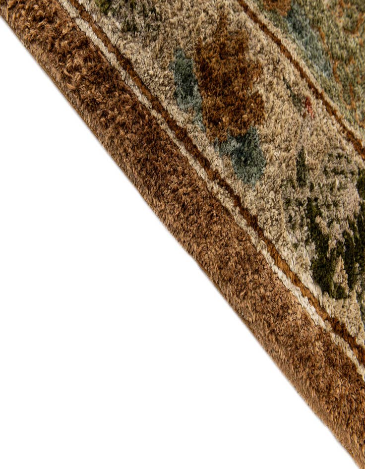 Detail image of  2' 1 x 4' 1  Hand Knotted Antique Finish Oriental Runner Rug