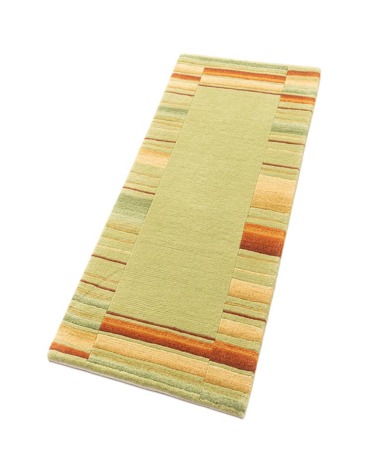 Detail image of  2' 4 x 4' 7  Hand Knotted Gabbeh Wool Runner Rug