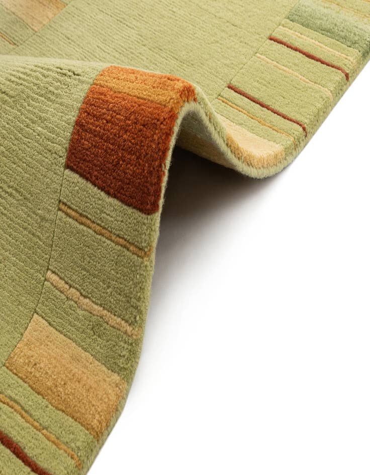 Detail image of  2' 4 x 4' 7  Hand Knotted Gabbeh Wool Runner Rug