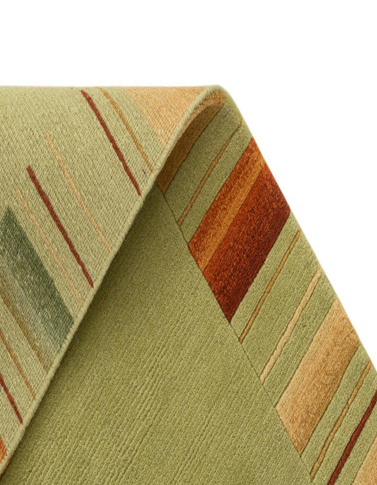 Detail image of  2' 4 x 4' 7  Hand Knotted Gabbeh Wool Runner Rug