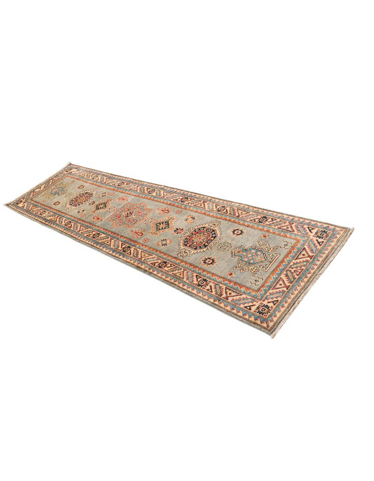 Detail image of  2' 7 x 9' 6  Hand Knotted Kazak Runner Rug