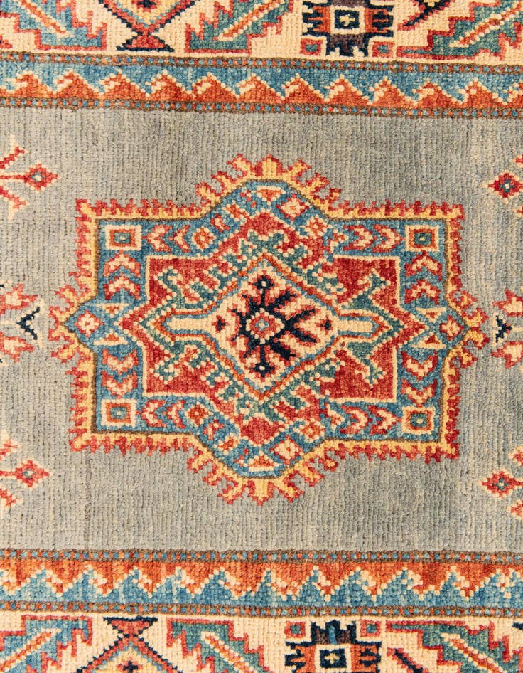 Detail image of  2' 7 x 9' 6  Hand Knotted Kazak Runner Rug