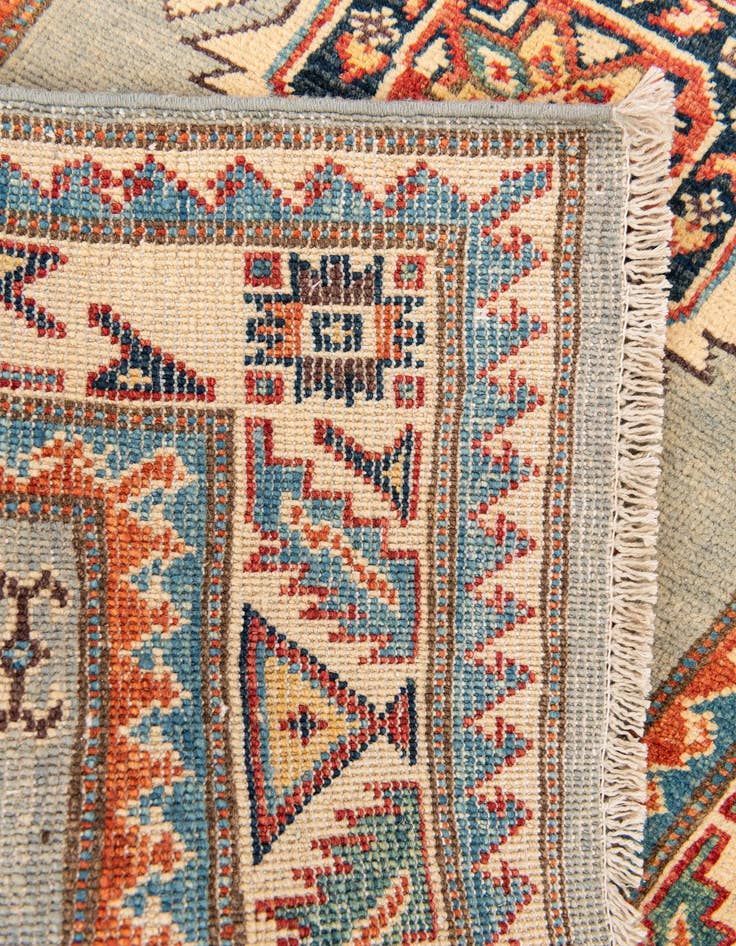 Detail image of  2' 7 x 9' 6  Hand Knotted Kazak Runner Rug