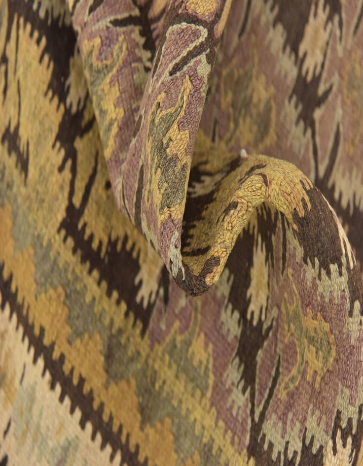 Detail image of  3' 7 x 10' 6  Hand Woven Kilim Fars Wool Runner Rug