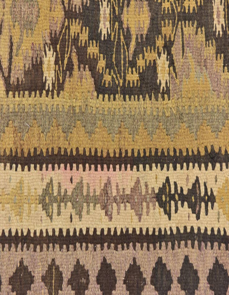 Detail image of  3' 7 x 10' 6  Hand Woven Kilim Fars Wool Runner Rug