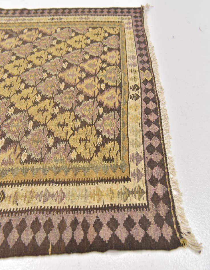 Detail image of  3' 7 x 10' 6  Hand Woven Kilim Fars Wool Runner Rug