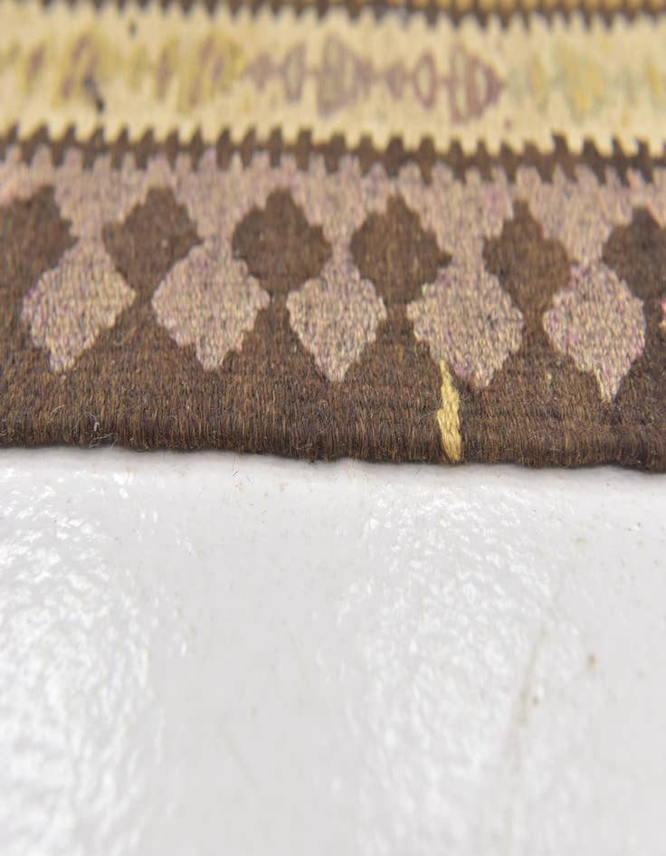 Detail image of  3' 7 x 10' 6  Hand Woven Kilim Fars Wool Runner Rug