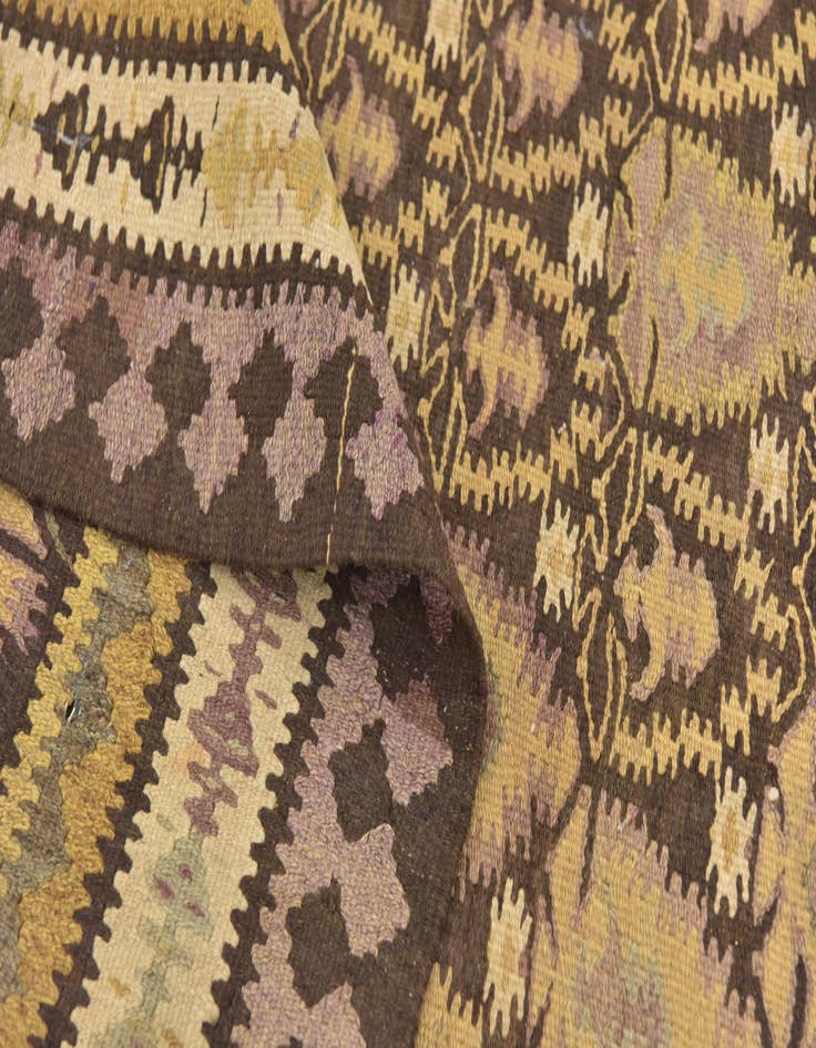Detail image of  3' 7 x 10' 6  Hand Woven Kilim Fars Wool Runner Rug