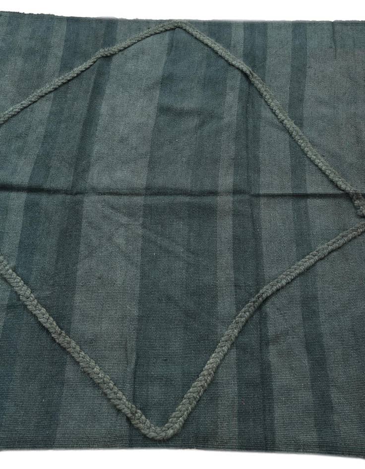 Detail image of  3' 8 x 10' 10  Hand Woven Kilim Modern Wool Runner Rug