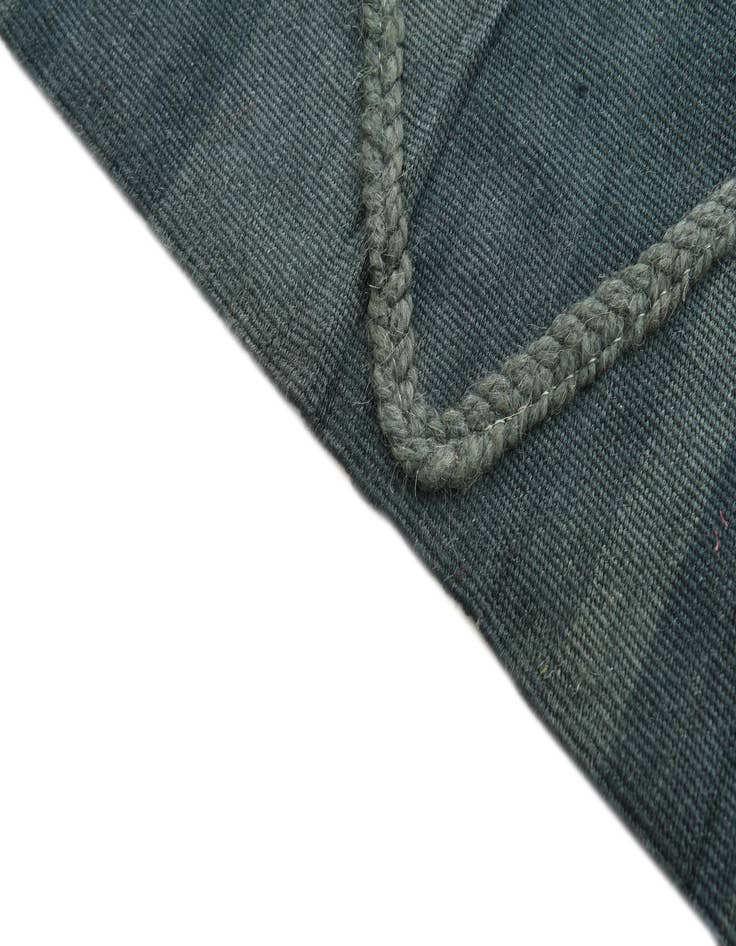 Detail image of  3' 8 x 10' 10  Hand Woven Kilim Modern Wool Runner Rug