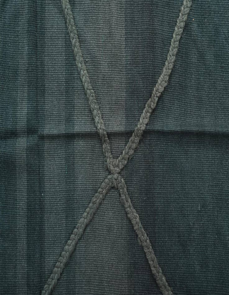 Detail image of  3' 8 x 10' 10  Hand Woven Kilim Modern Wool Runner Rug