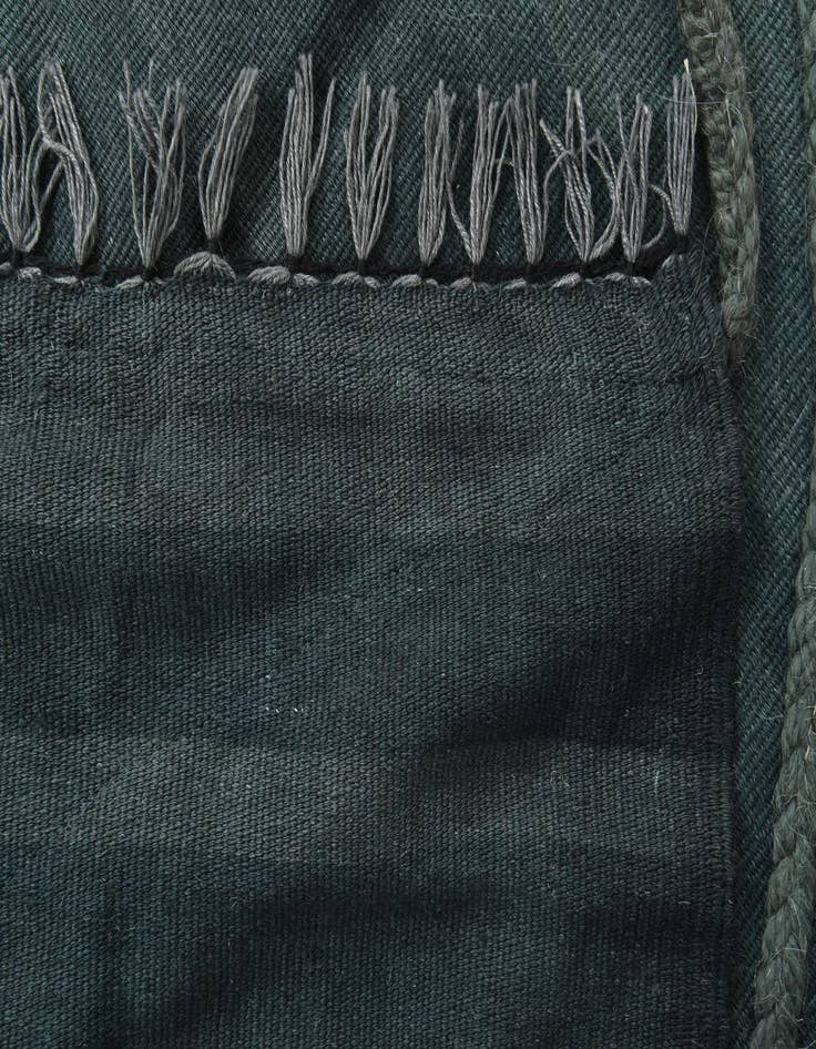 Detail image of  3' 8 x 10' 10  Hand Woven Kilim Modern Wool Runner Rug