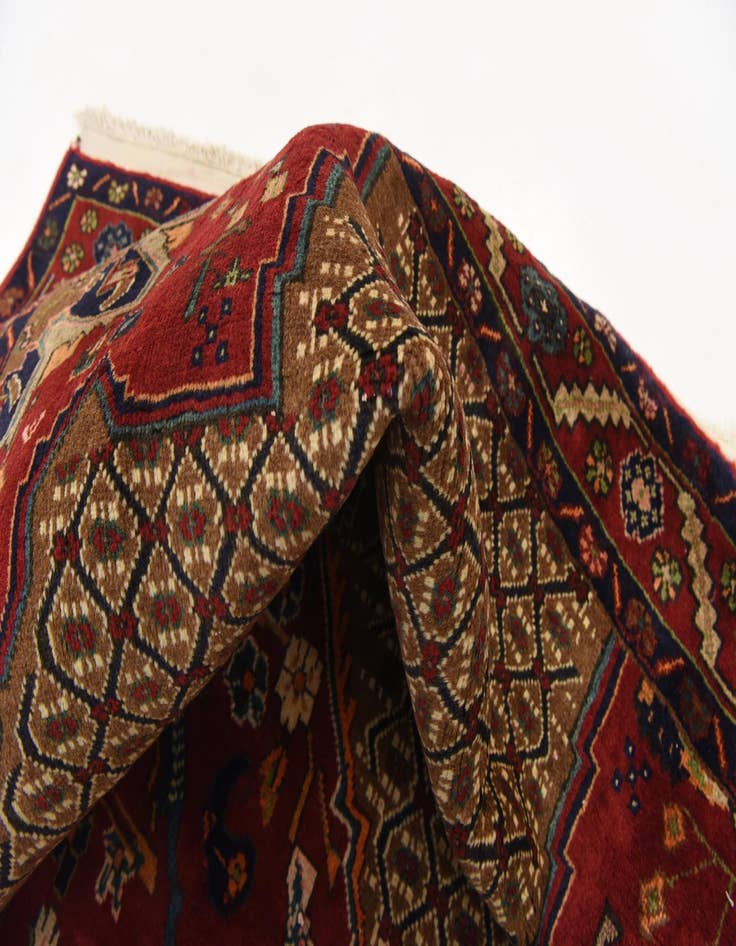 Detail image of  4' 9 x 9' 10  Hand Knotted Koliaei Persian Wool Runner Rug