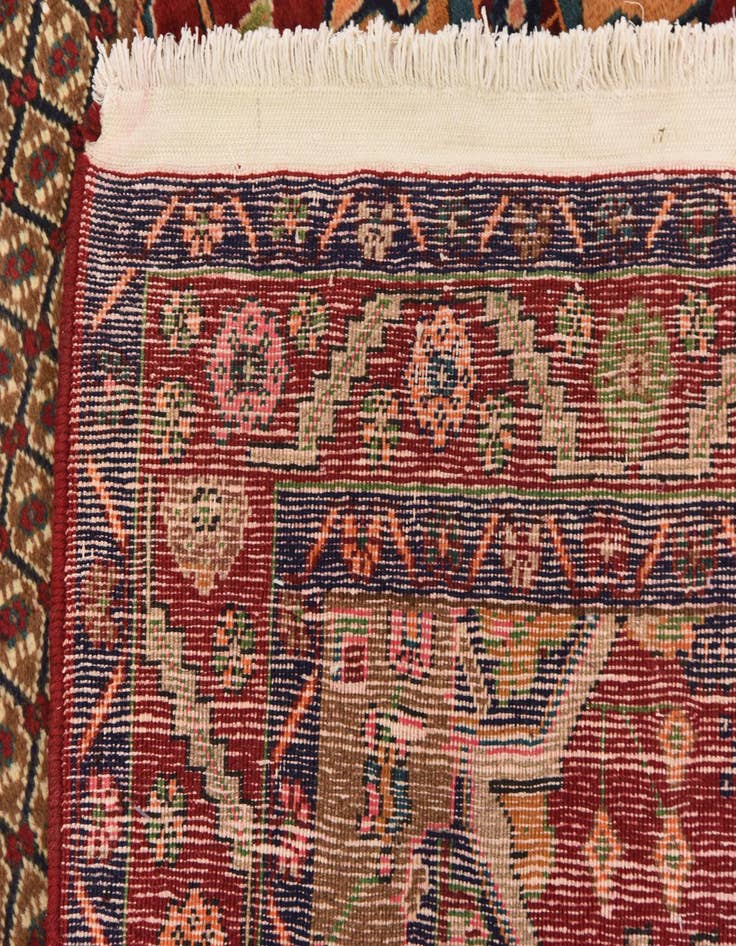 Detail image of  4' 9 x 9' 10  Hand Knotted Koliaei Persian Wool Runner Rug