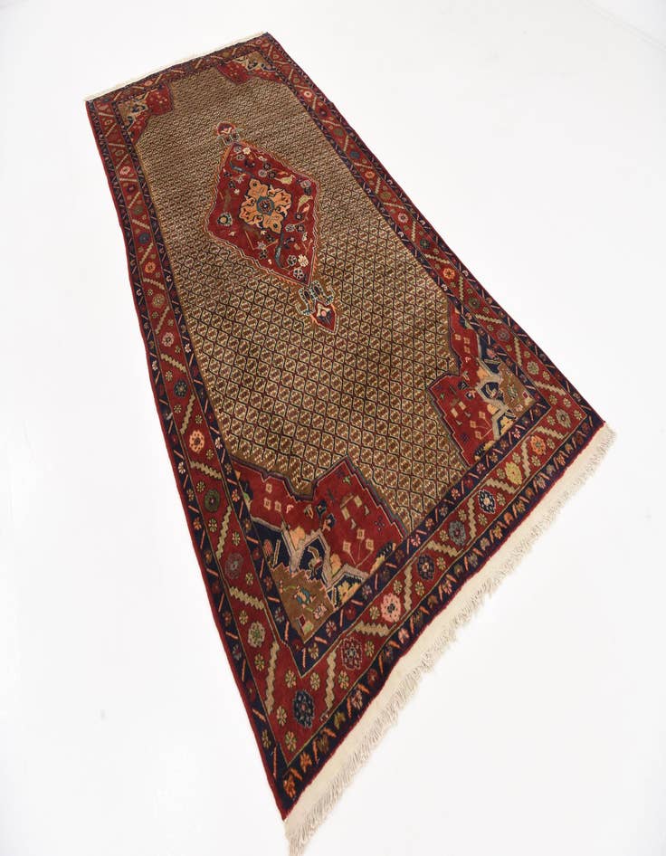 Detail image of  4' 9 x 9' 10  Hand Knotted Koliaei Persian Wool Runner Rug