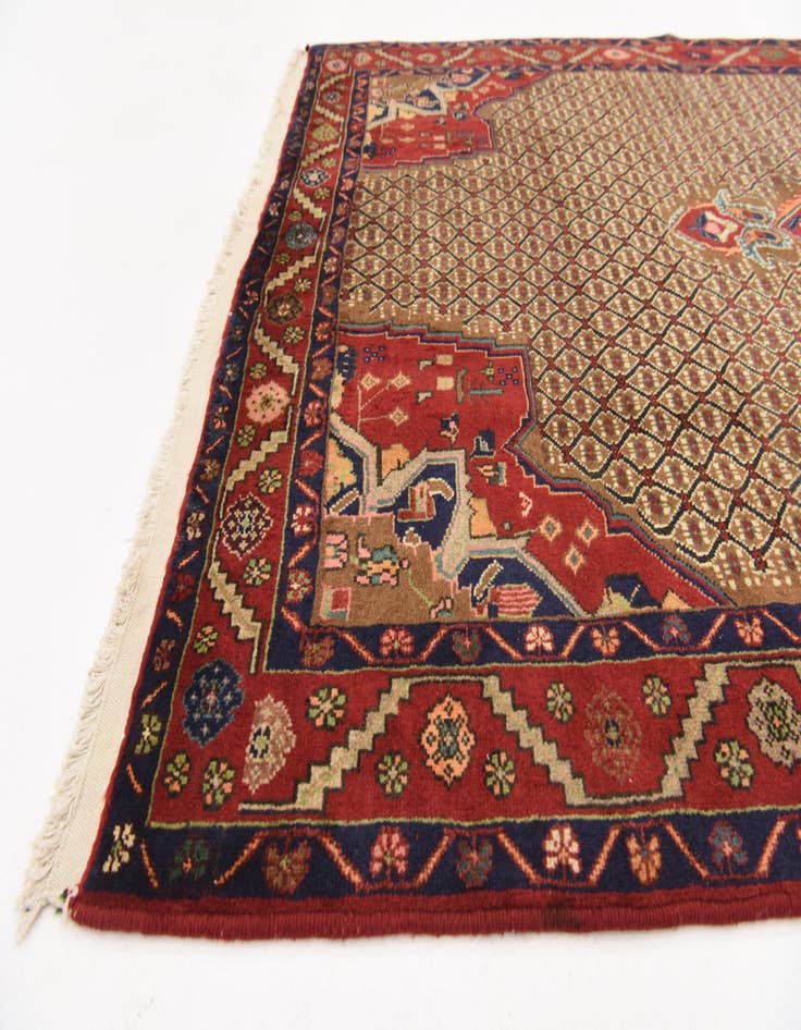 Detail image of  4' 9 x 9' 10  Hand Knotted Koliaei Persian Wool Runner Rug