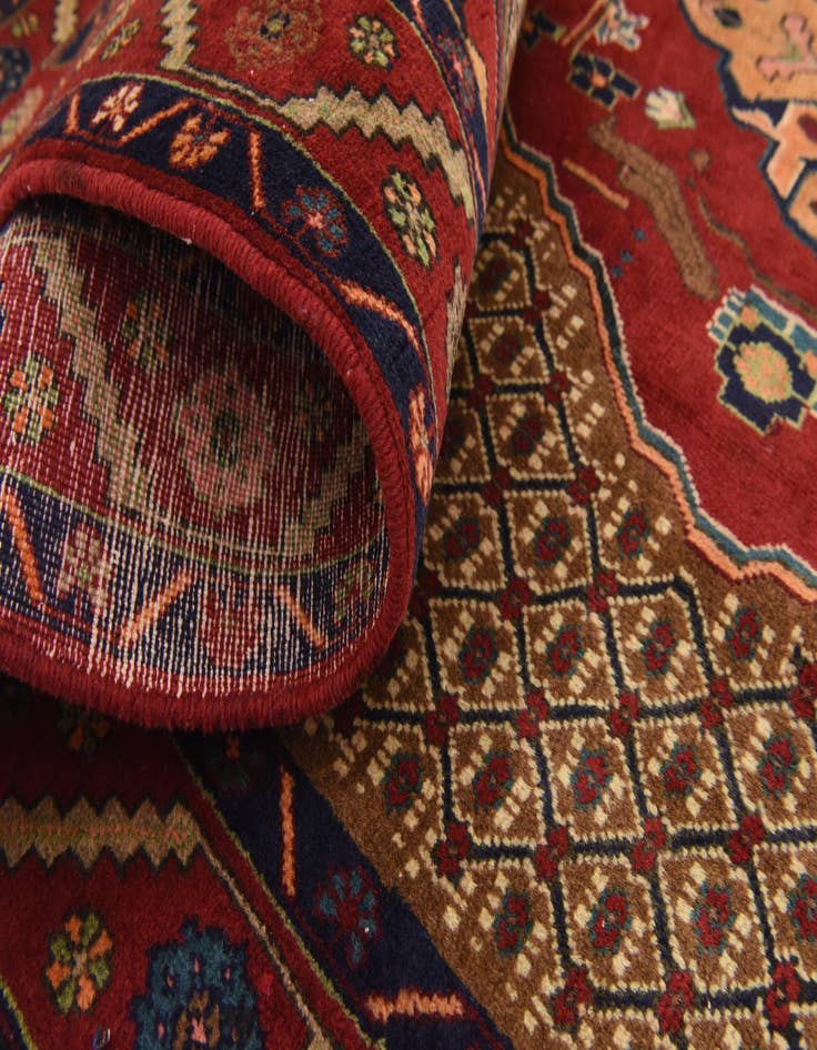 Detail image of  4' 9 x 9' 10  Hand Knotted Koliaei Persian Wool Runner Rug