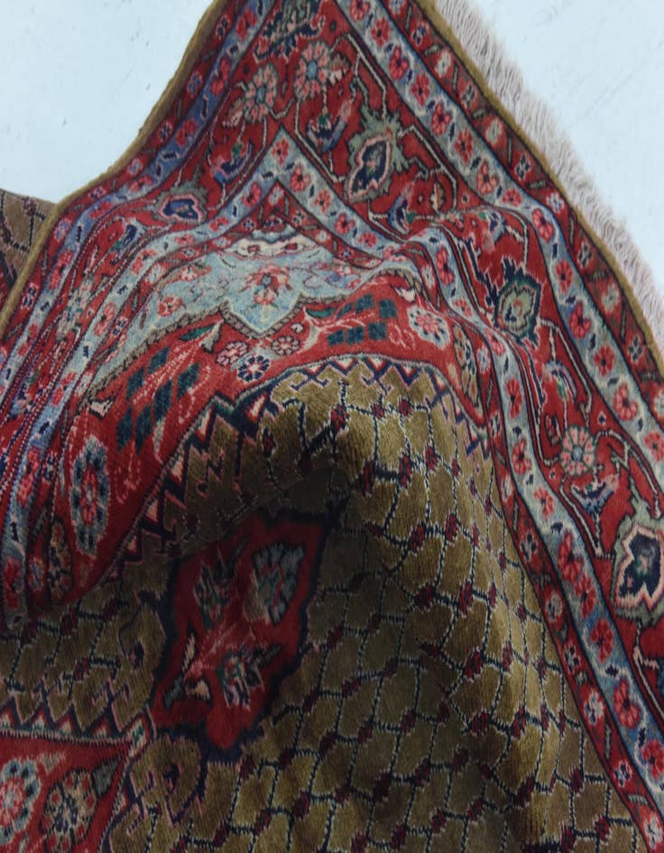 Detail image of  5' x 11'  Hand Knotted Koliaei Persian Wool Runner Rug