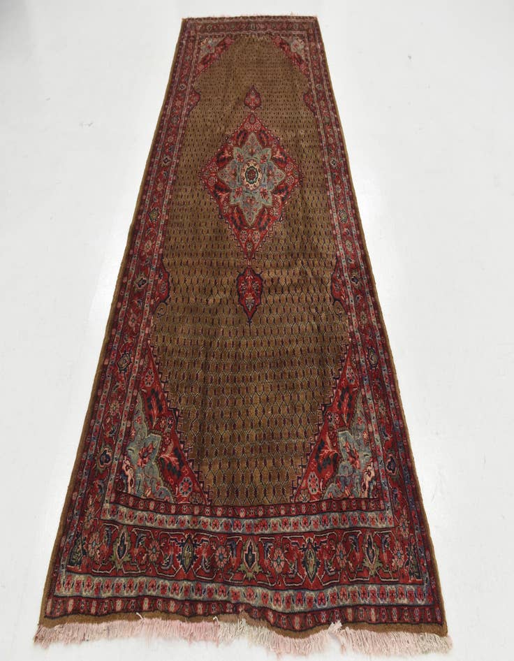 Detail image of  5' x 11'  Hand Knotted Koliaei Persian Wool Runner Rug