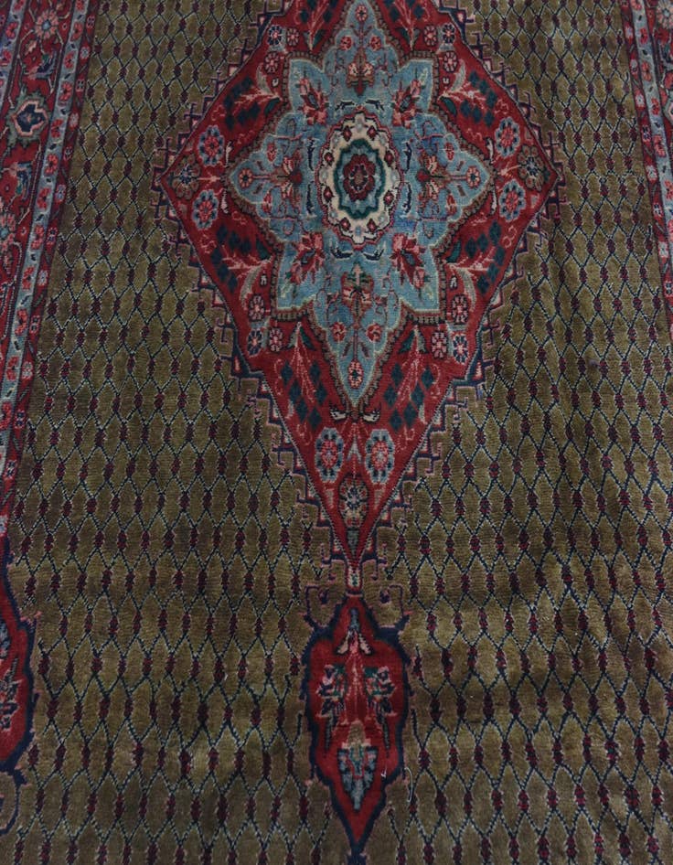 Detail image of  5' x 11'  Hand Knotted Koliaei Persian Wool Runner Rug