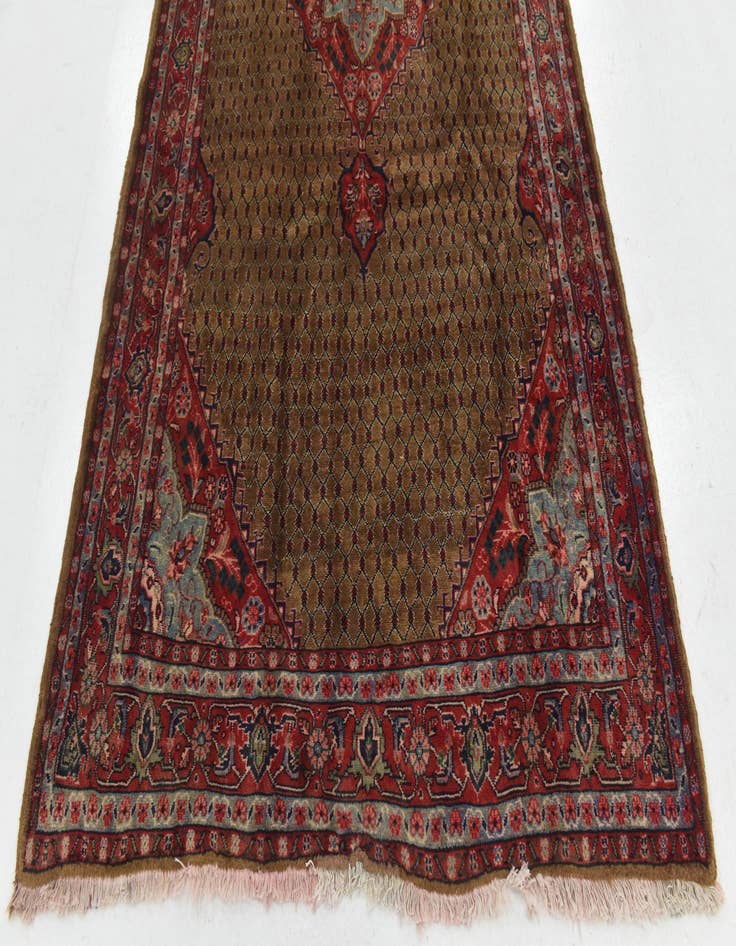 Detail image of  5' x 11'  Hand Knotted Koliaei Persian Wool Runner Rug