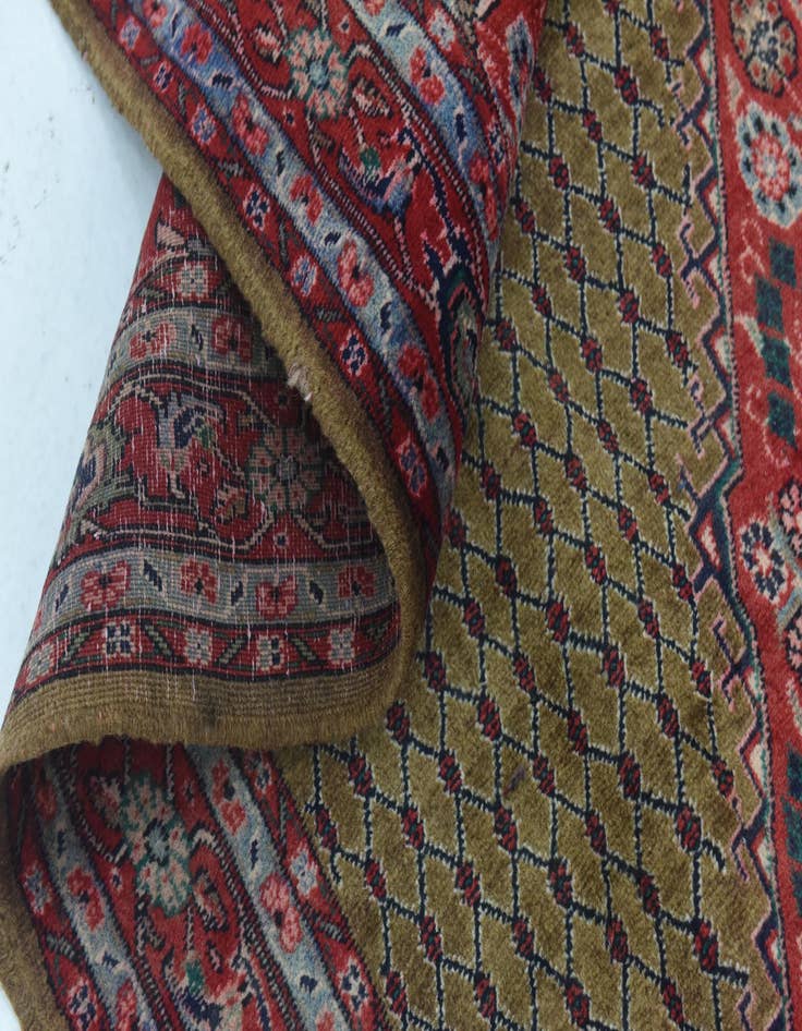 Detail image of  5' x 11'  Hand Knotted Koliaei Persian Wool Runner Rug